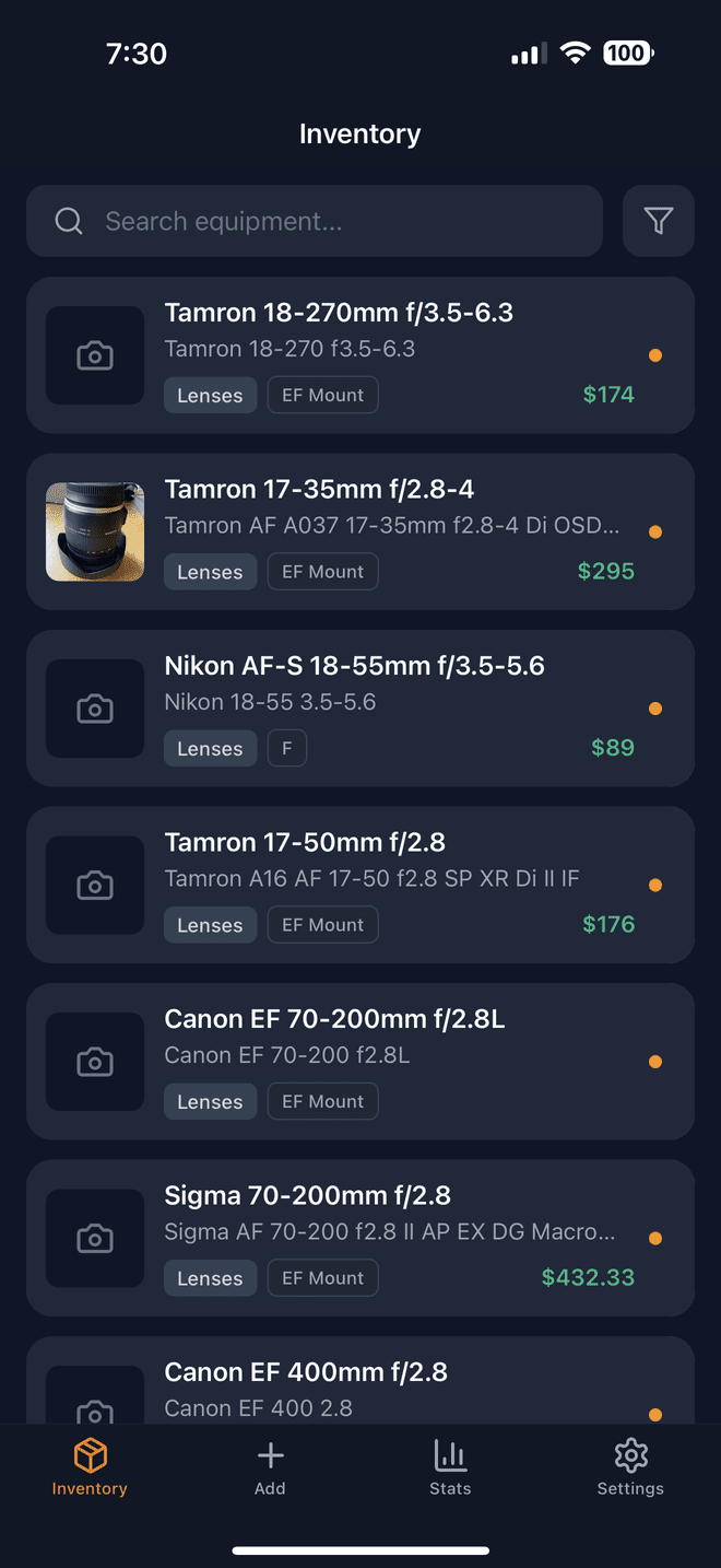 Stowdio phone screenshot